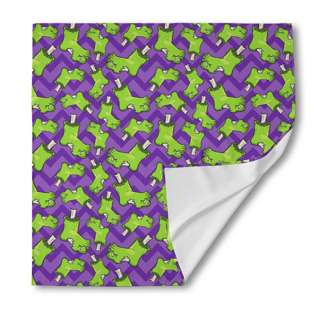 Zombie Foot Pattern Print Silk Bandana