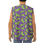 Zombie Foot Pattern Print Sleeveless Baseball Jersey