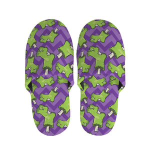 Zombie Foot Pattern Print Slippers