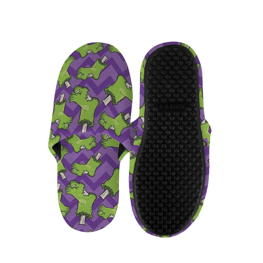 Zombie Foot Pattern Print Slippers