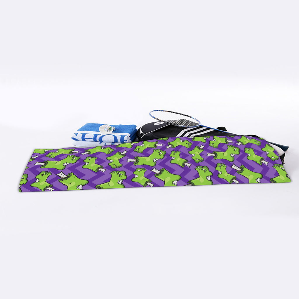 Zombie Foot Pattern Print Sports Towel