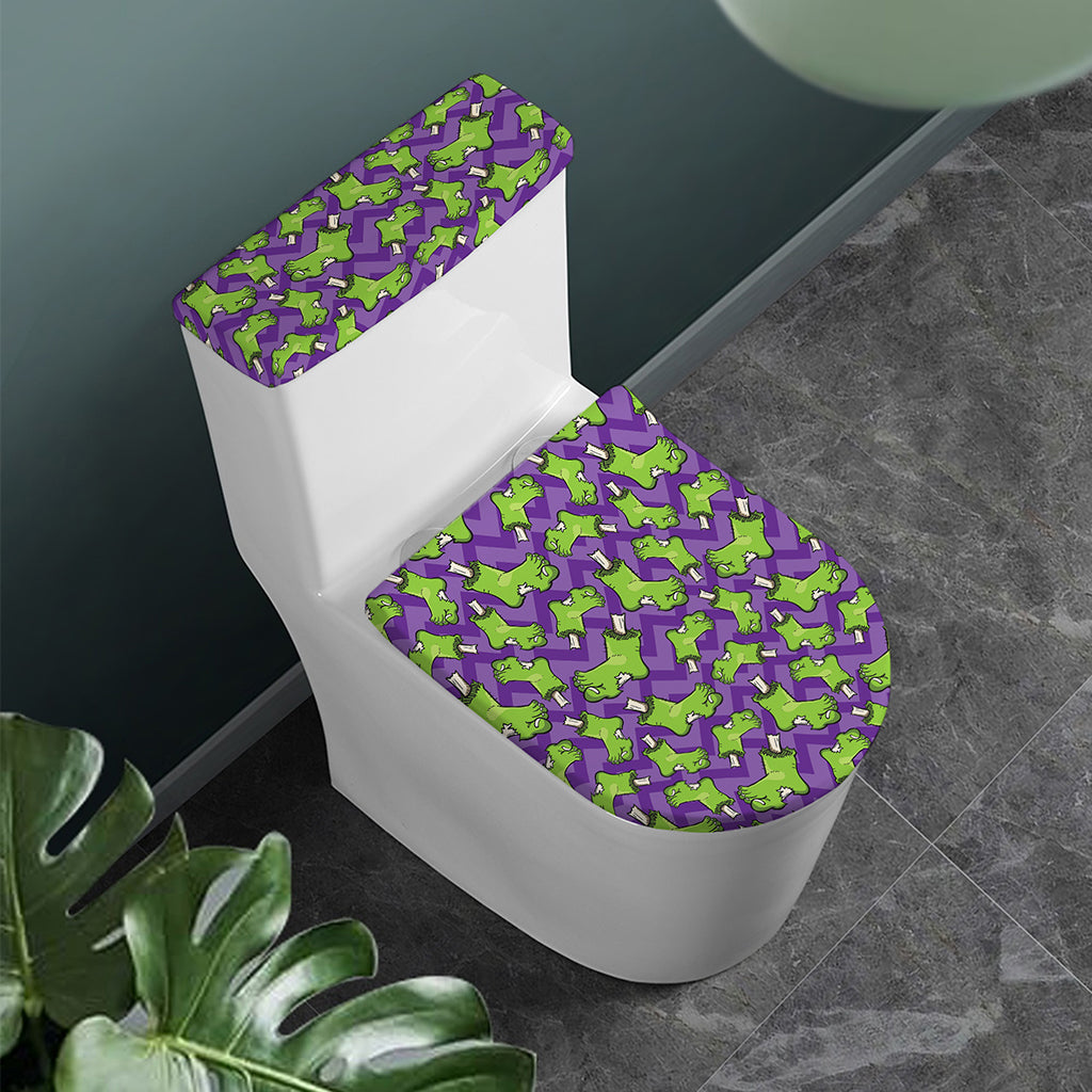 Zombie Foot Pattern Print Toilet Lid And Tank Cover Set