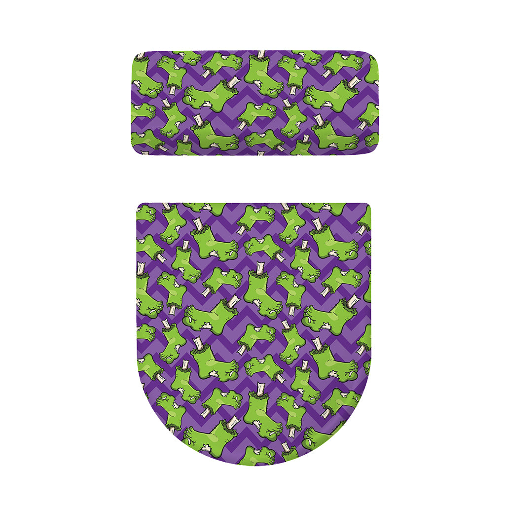 Zombie Foot Pattern Print Toilet Lid And Tank Cover Set