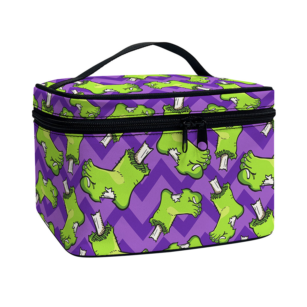 Zombie Foot Pattern Print Travel Makeup Bag