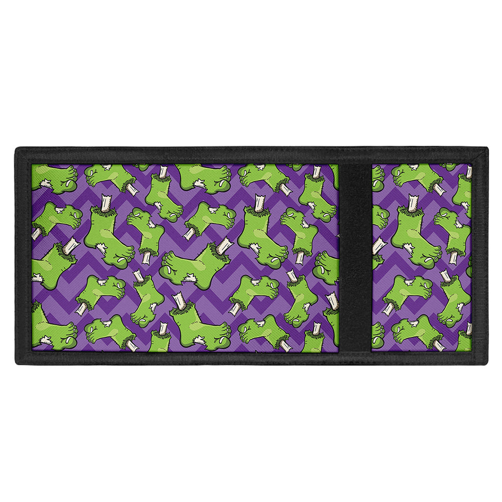 Zombie Foot Pattern Print Trifold Wallet