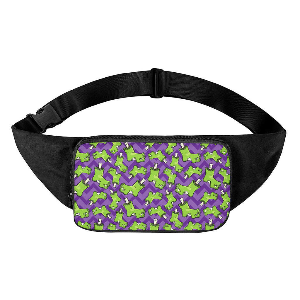Zombie Foot Pattern Print Waist Bag