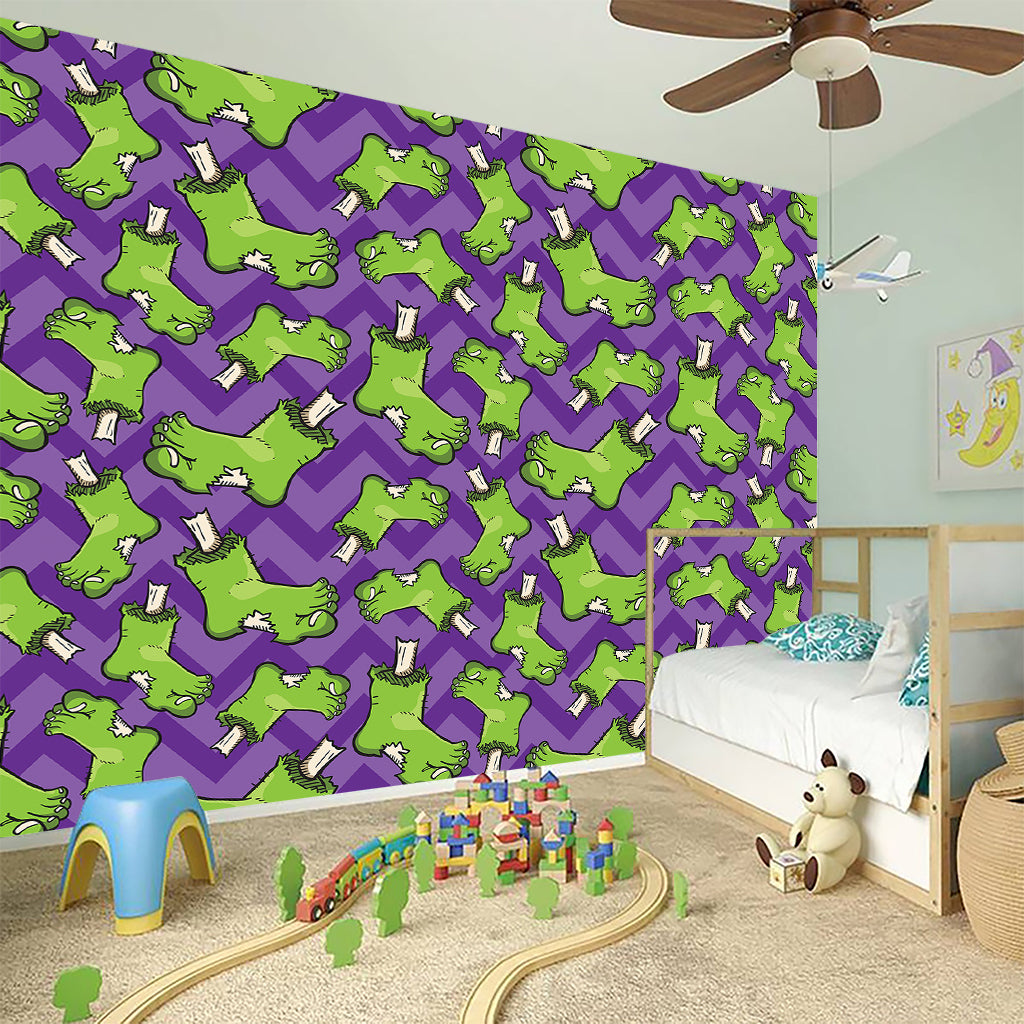 Zombie Foot Pattern Print Wall Sticker