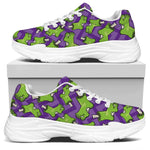 Zombie Foot Pattern Print White Chunky Shoes