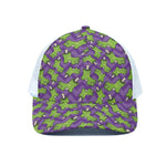 Zombie Foot Pattern Print White Mesh Trucker Cap