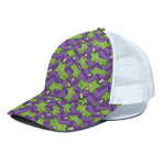 Zombie Foot Pattern Print White Mesh Trucker Cap