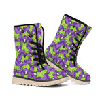 Zombie Foot Pattern Print Winter Boots