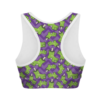 Zombie Foot Pattern Print Women's Sports Bra