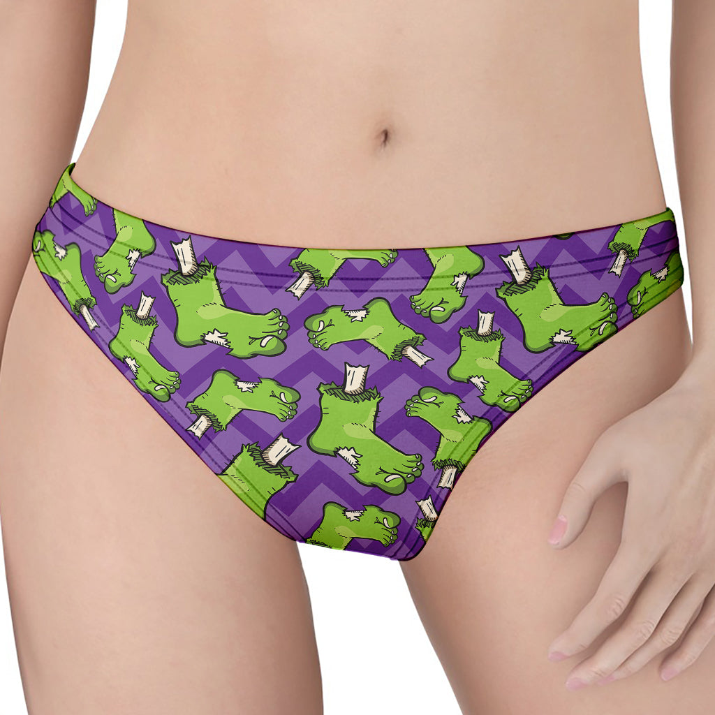 Zombie Foot Pattern Print Women's Thong