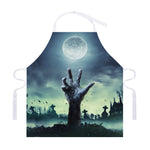 Zombie Hand Rising From Grave Print Adjustable Apron