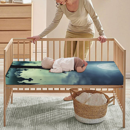 Zombie Hand Rising From Grave Print Baby Crib Sheet