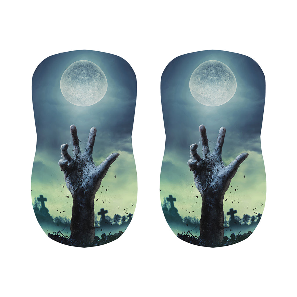 Zombie Hand Rising From Grave Print Bar Stool Covers