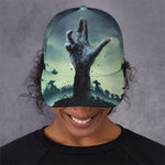 Zombie Hand Rising From Grave Print Baseball Cap