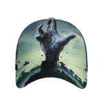 Zombie Hand Rising From Grave Print Baseball Cap