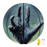 Zombie Hand Rising From Grave Print Basketball