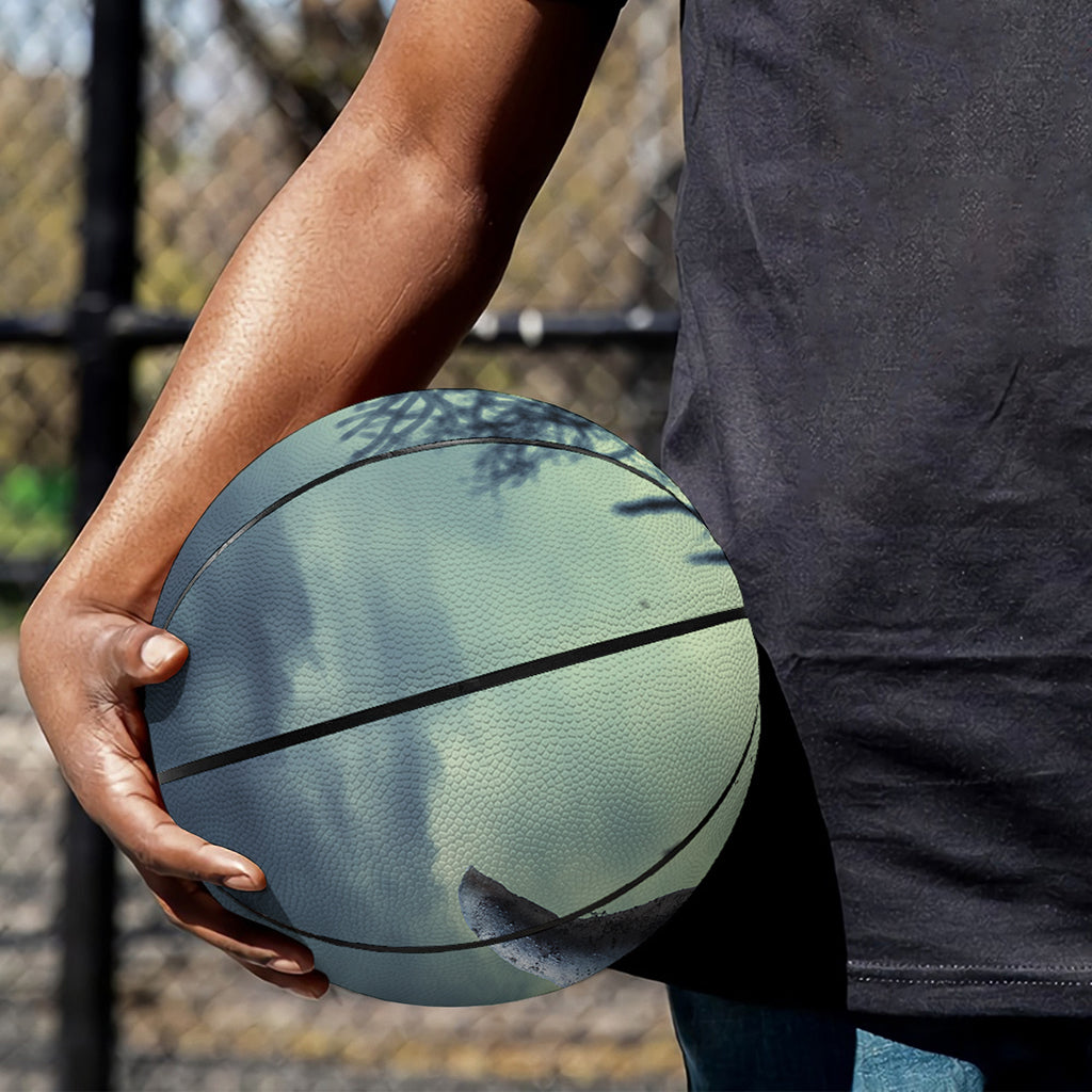 Zombie Hand Rising From Grave Print Basketball