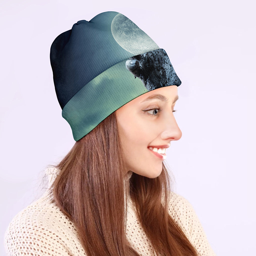 Zombie Hand Rising From Grave Print Beanie
