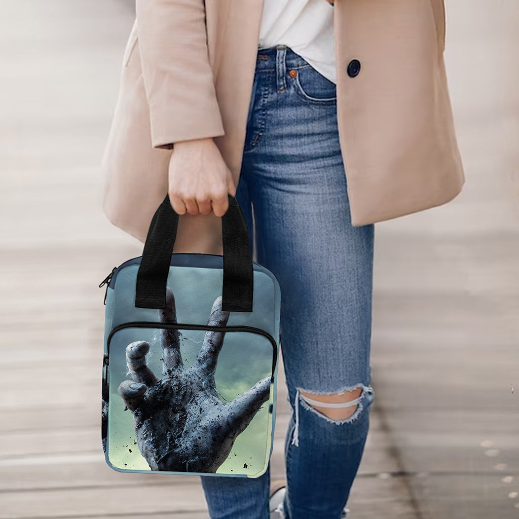 Zombie Hand Rising From Grave Print Bible Tote Bag