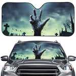 Zombie Hand Rising From Grave Print Car Windshield Sun Shade