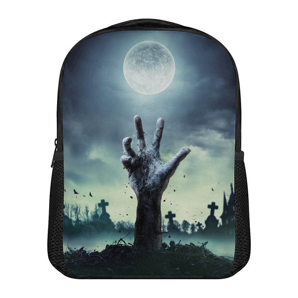 Zombie Hand Rising From Grave Print Casual Backpack