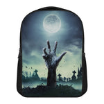 Zombie Hand Rising From Grave Print Casual Backpack