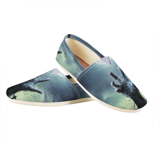 Zombie Hand Rising From Grave Print Casual Shoes