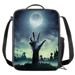 Zombie Hand Rising From Grave Print Crossbody Lunch Bag