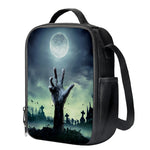 Zombie Hand Rising From Grave Print Crossbody Lunch Bag