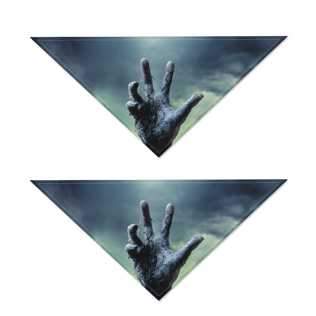 Zombie Hand Rising From Grave Print Dog Bandana