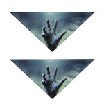 Zombie Hand Rising From Grave Print Dog Bandana
