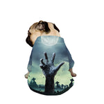 Zombie Hand Rising From Grave Print Dog Zip Up Jacket