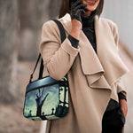 Zombie Hand Rising From Grave Print Double Strap Bible Bag