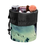 Zombie Hand Rising From Grave Print Drawstring Makeup Bag