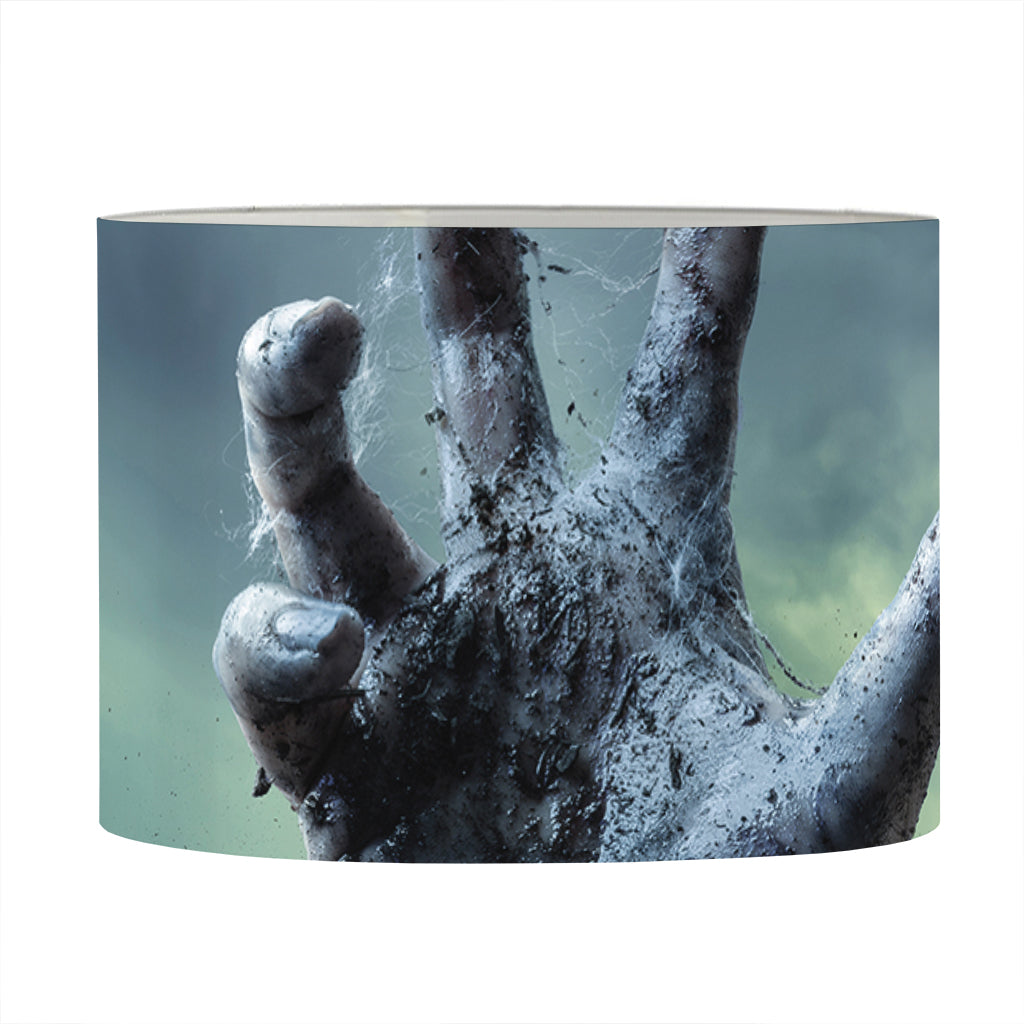 Zombie Hand Rising From Grave Print Drum Lamp Shade