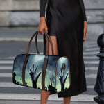 Zombie Hand Rising From Grave Print Duffle Bag