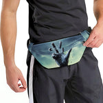 Zombie Hand Rising From Grave Print Fanny Pack