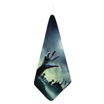 Zombie Hand Rising From Grave Print Hand Towel