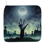 Zombie Hand Rising From Grave Print Hand Towel