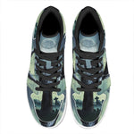 Zombie Hand Rising From Grave Print High Top Leather Sneakers