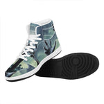 Zombie Hand Rising From Grave Print High Top Leather Sneakers