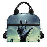 Zombie Hand Rising From Grave Print Insulated Lunch Bag