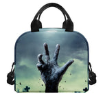 Zombie Hand Rising From Grave Print Insulated Lunch Bag