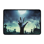 Zombie Hand Rising From Grave Print Kitchen Mat