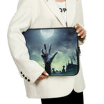 Zombie Hand Rising From Grave Print Laptop Sleeve