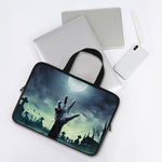 Zombie Hand Rising From Grave Print Laptop Sleeve With Handle