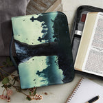 Zombie Hand Rising From Grave Print Leather Bible Cover